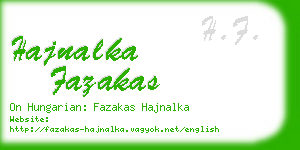 hajnalka fazakas business card